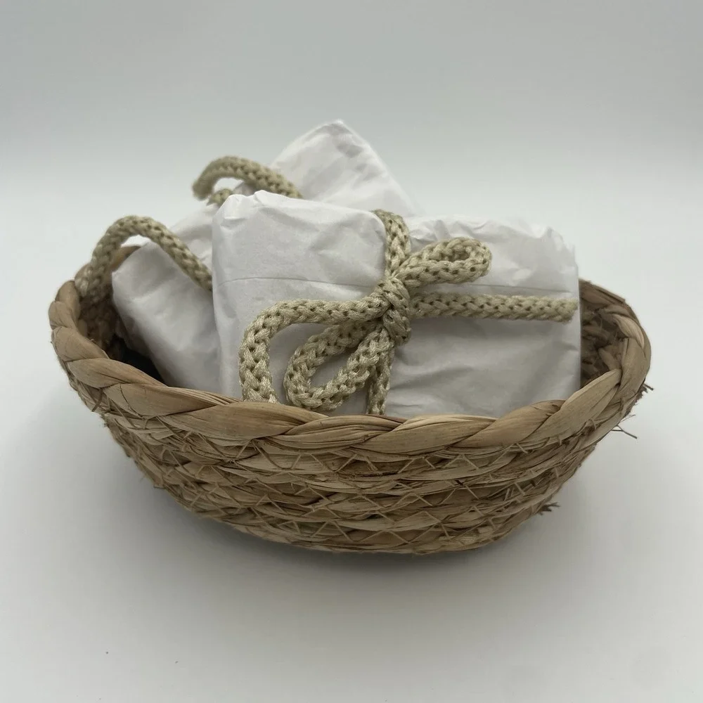 Small Catch All Trinket Baskets -Set Of‎ 2 Brown Woven Baskets- 6